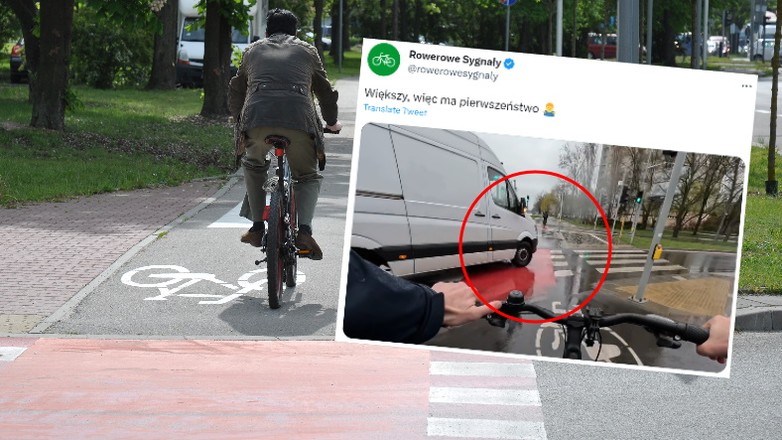 Rowerzysta pierszeństwo