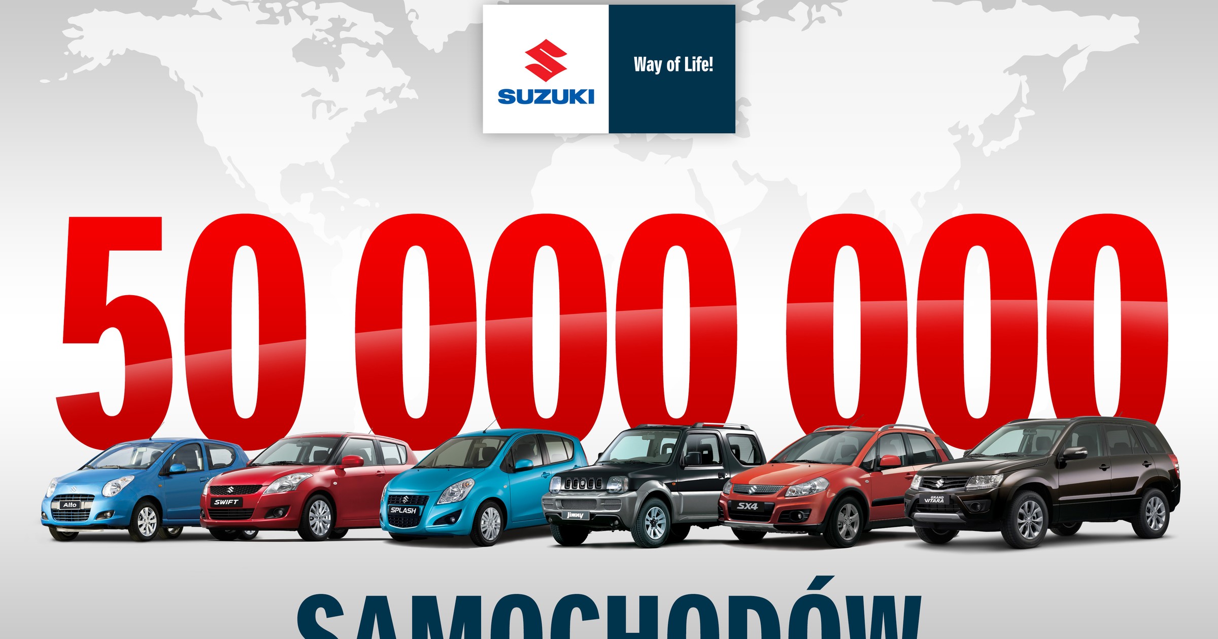 Sprzedano 50 mln samochodów marki Suzuki 