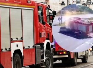 Wóz strażacki mknął do wypadku. Pięć osób w szpitalu. Do sieci trafiło nagranie