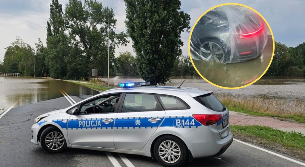 Obwinęli auto folią. Tajemniczy "patent" na ochronę przed powodzią (Screen: Reddit)