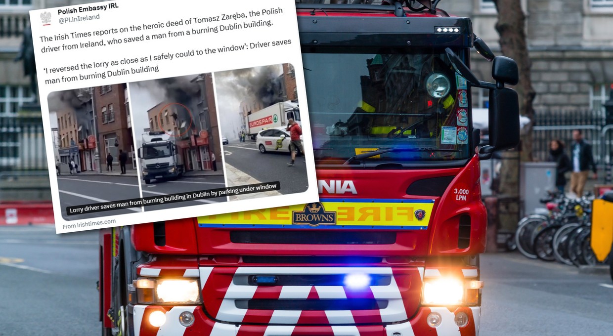Heroiczny czyn Polaka. Irlandzkie media: "bohaterski kierowca ciężarówki"