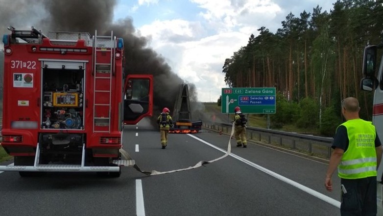 pożar TIR-a