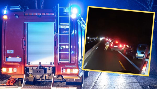 Kierowcy nie byli w stanie zrobić "korytarza życia" na A4. Strażacy biegli do wypadku pieszo (screen: OspTenczynek/Facebook)