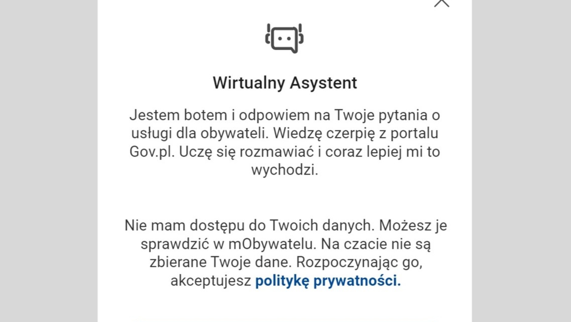 Wirtualny asystent w mObywatelu