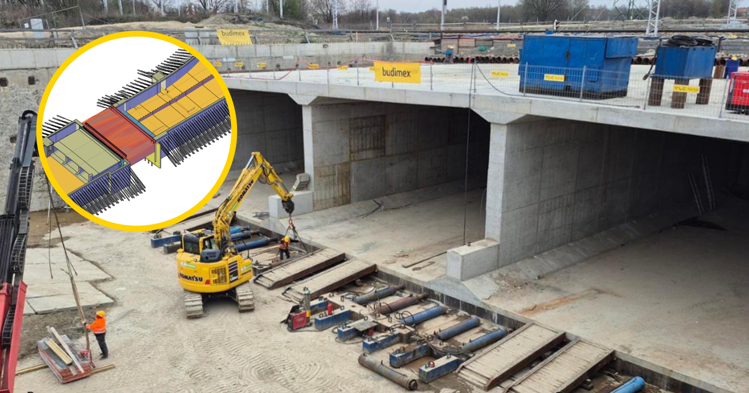 Będą przeciskać gigantyczny blok pod torami. Tak dużej operacji w Polsce jeszcze nie było