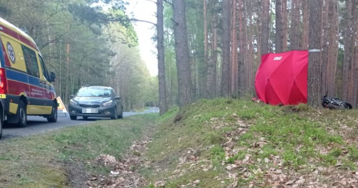 Motocyklista uderzył w drzewo. Tragedia na drodze