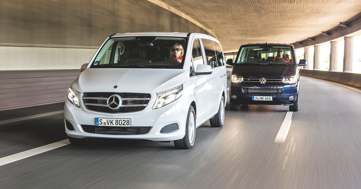 Mercedes klasy V i VW T5 Multivan
