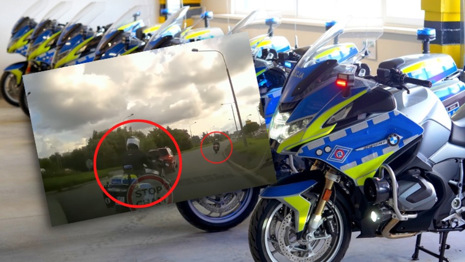 Policjant brawurowo wyprzedził inny pojazd, nie spodziewał się, że podzieli internet (Screen: YouTube/STOPCHAM)