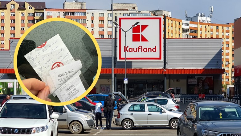 Klient Kauflandu zastał liścik za wycieraczką samochodu (screen: infogliwice/Facebook)