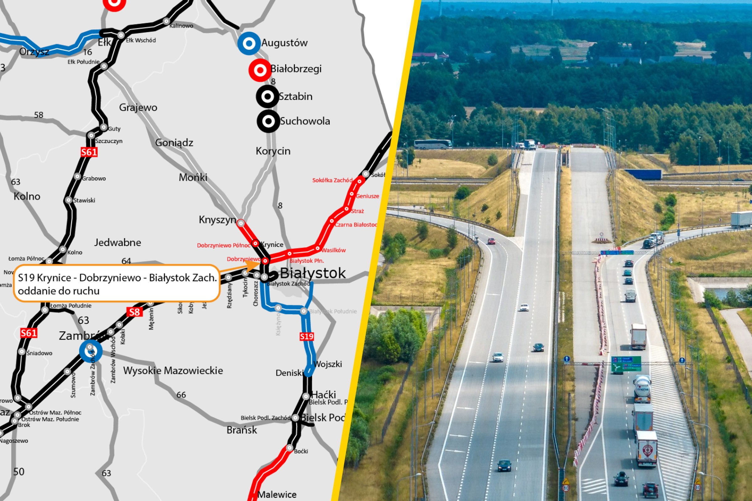 Dwie drogi ekspresowe na wschodzie połączone. S8 i S19 spotkały się pod Białymstokiem