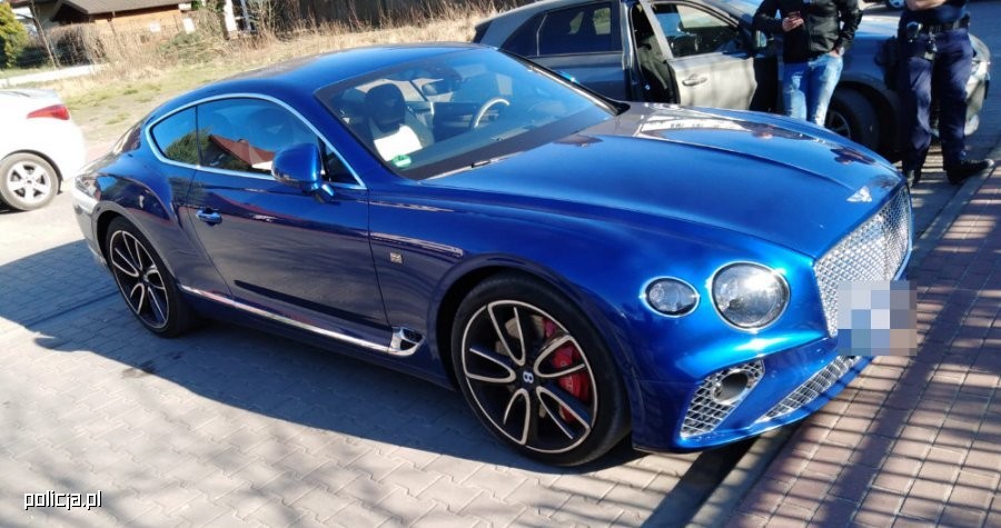Bentley odzyskany przez policję