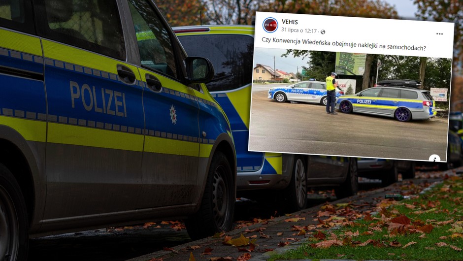 Passat pana Kamila wyglądał tak samo, jak niemiecki radiowóz (screen: Facebook/vehis.pl