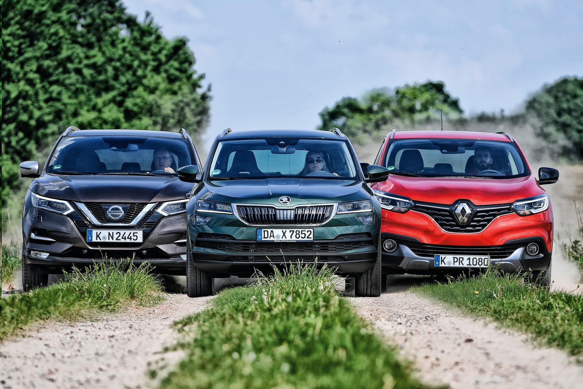 SUV-y z kapelusza: Nissan Qashqai, Renault Kadjar i Skoda Karoq