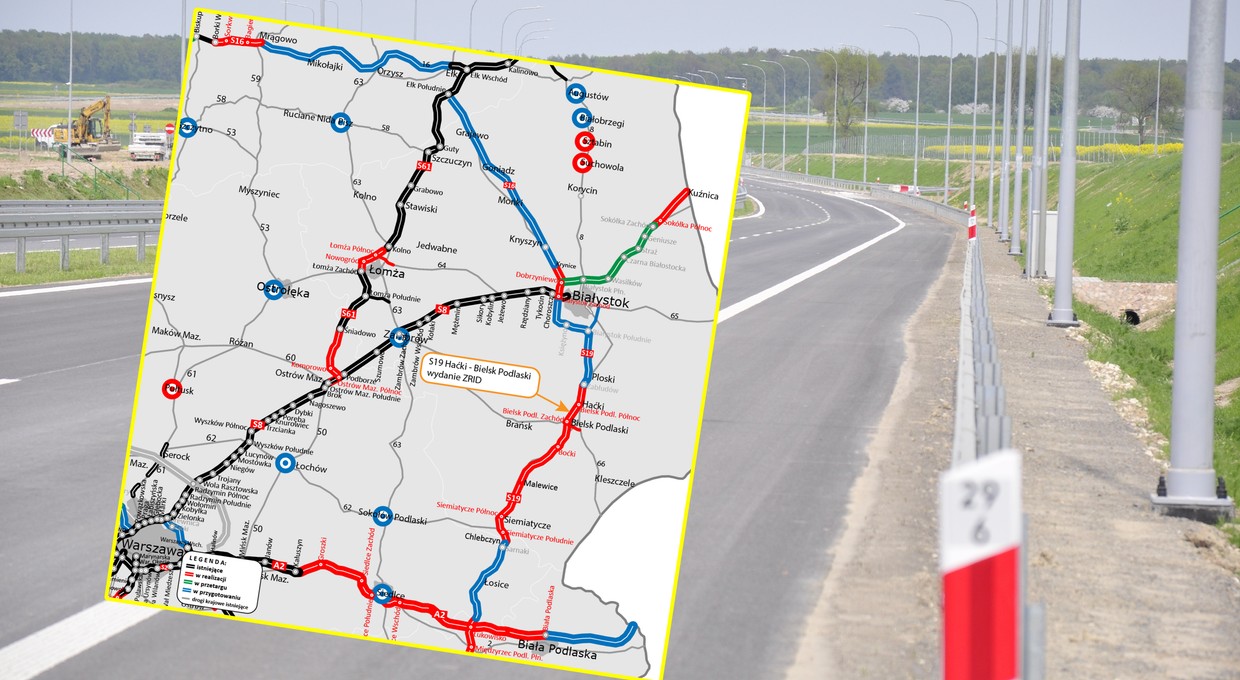 Droga S19 na Podlasiu zaczyna rosnąć. Odcinek Haćki — Bielsk Podlaski w budowie