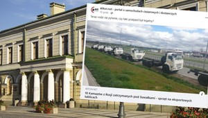 "Biały konwój" z Rosji zatrzymany pod Suwałkami. Kamazy miały specjalne tablice rejestracyjne