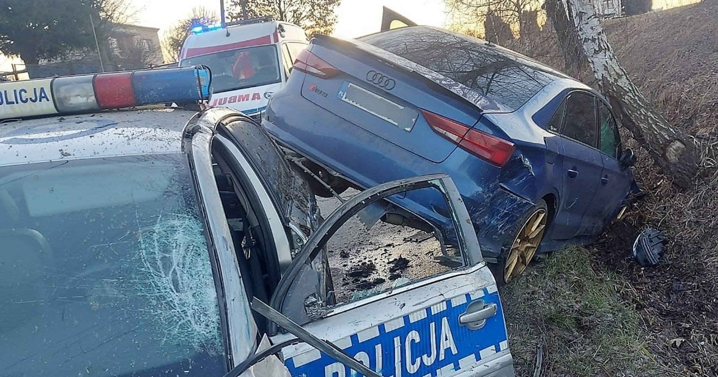 Pościg policyjny za Audi