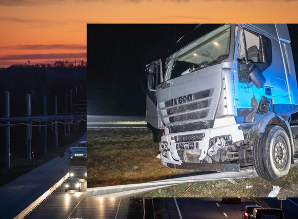 Ciężarówka przejechała sama 30 km. Kierowca pojazdu zasłabł