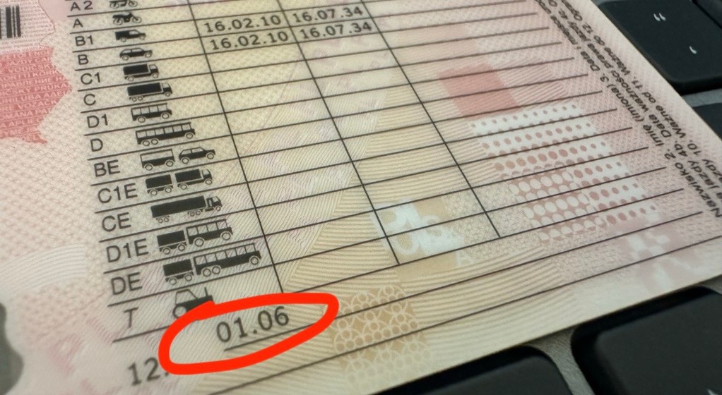 Prawo jazdy z kodem 01.06