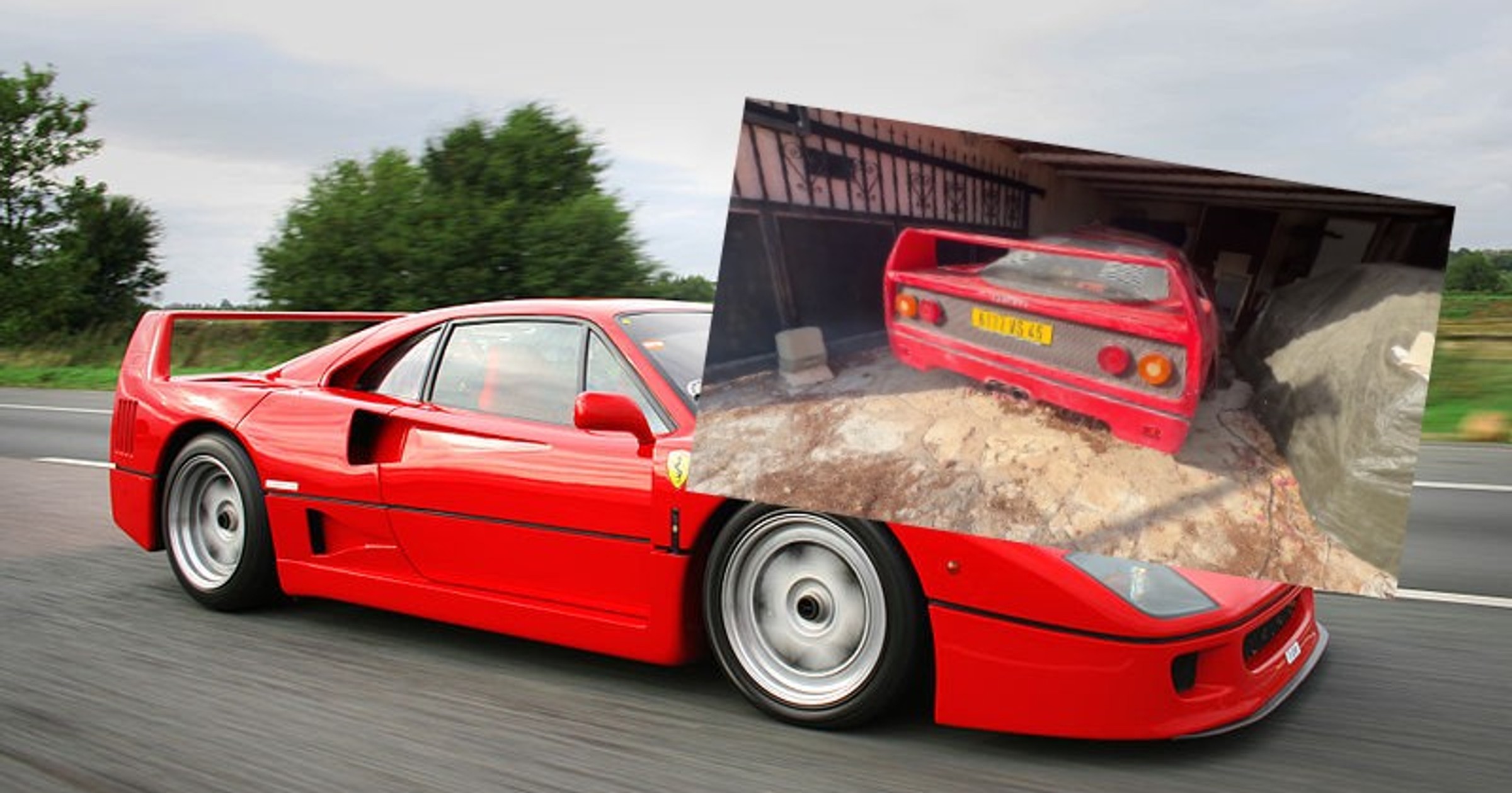 YouTuber pojechał na poszukiwanie porzuconych samochodów przypominających Ferrari F40, które znalazł w Google Maps
