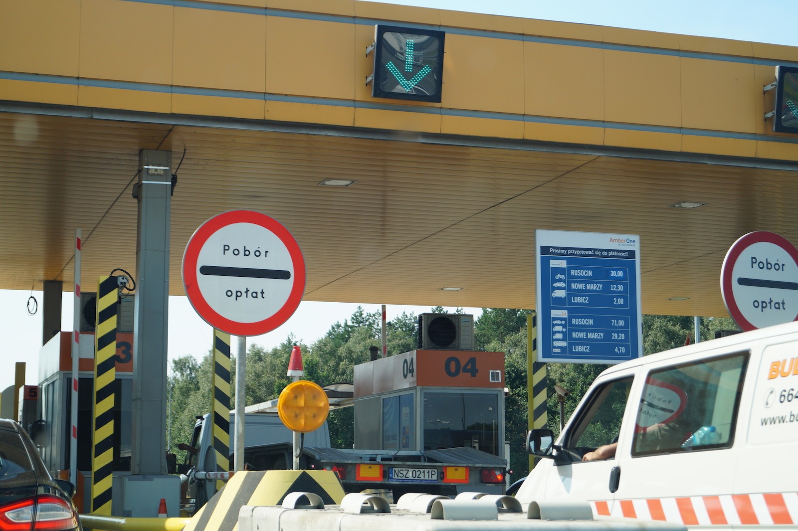 Pobór opłat na autostradzie