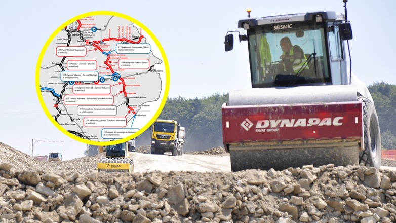 Budowa drogi S17 na odc. Tomaszów Lubelski - Hrebenne