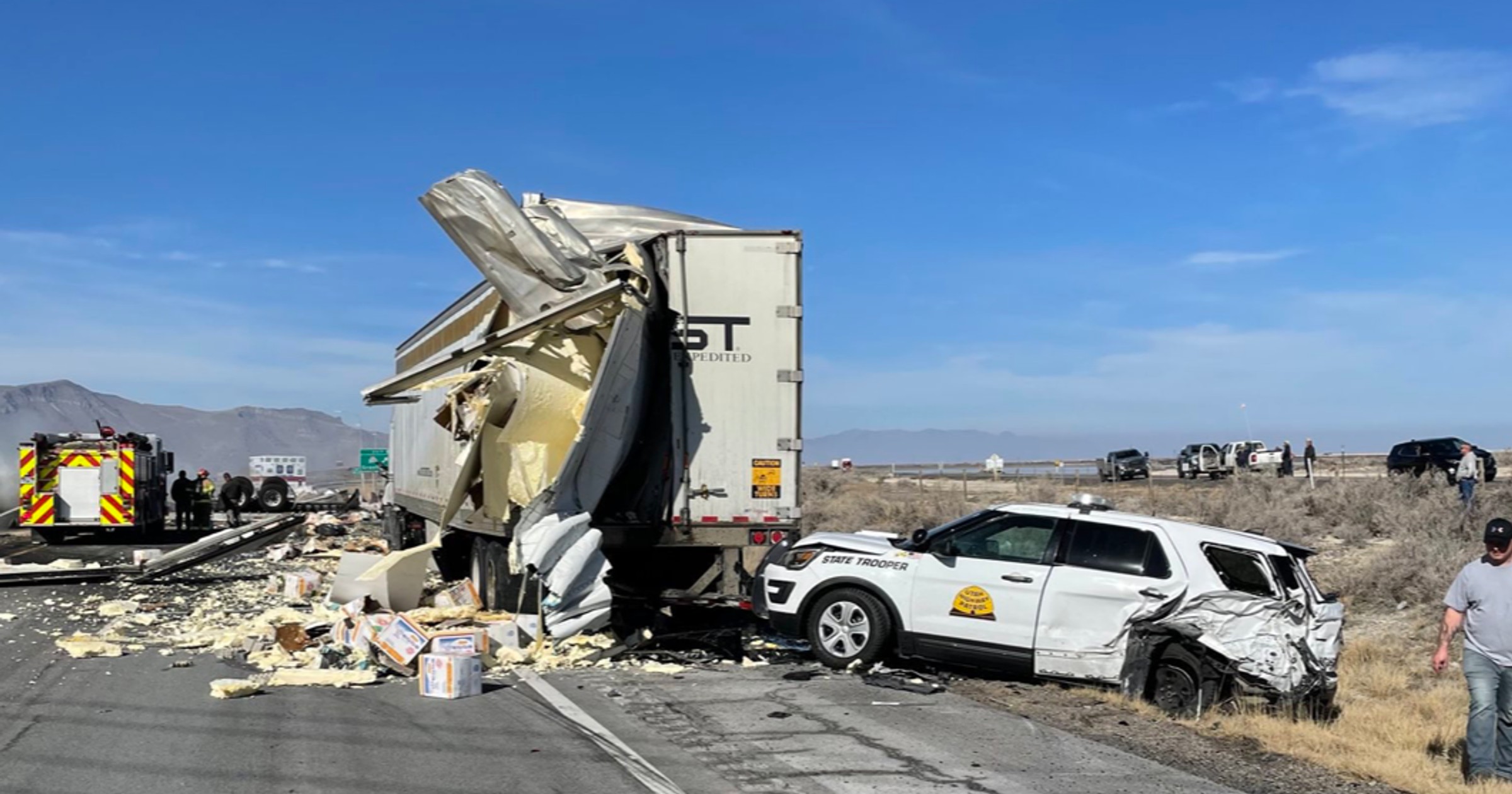 wypadek na autostradzie w USA