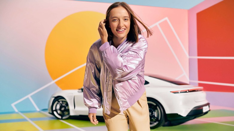 Iga Świątek i Porsche