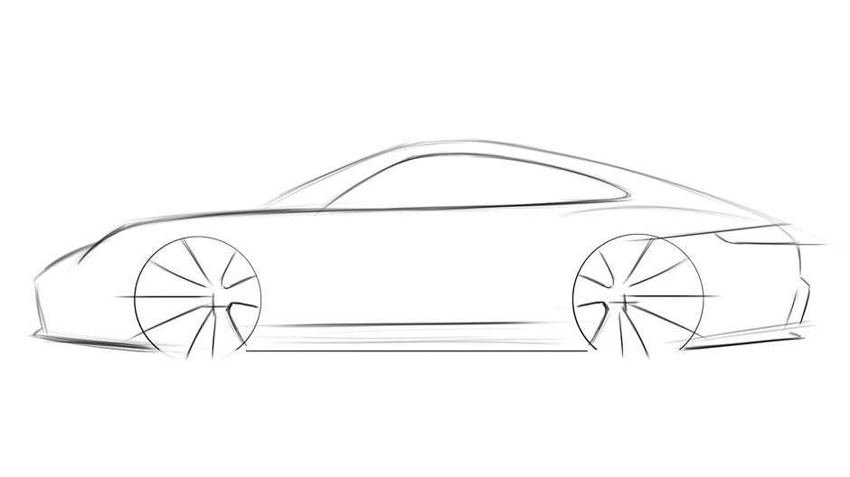Rysowanie Porsche 911 – krok 3.