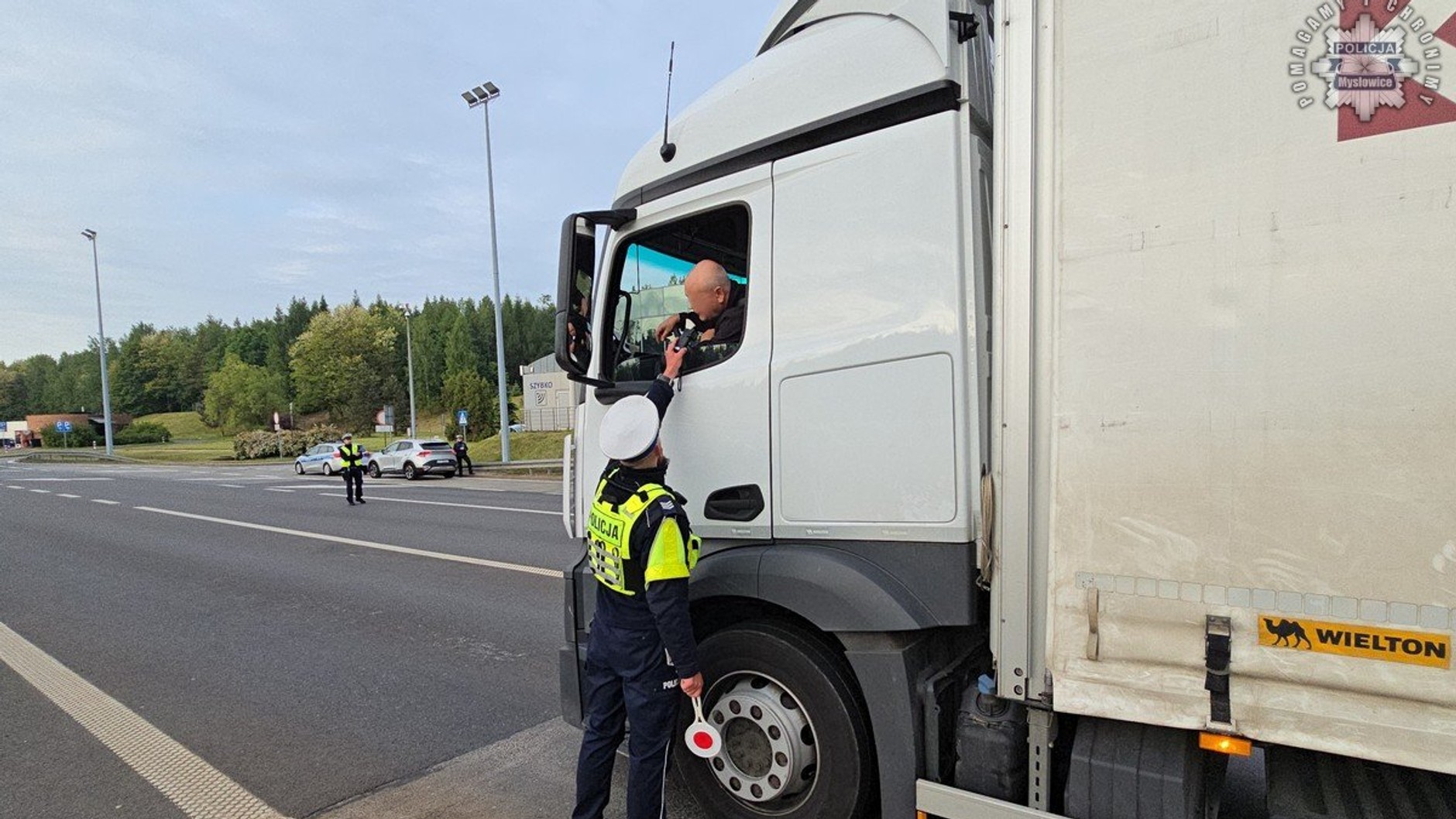 Kontrola trzeźwości na autostradzie A4