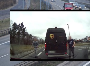 Kierowcy zaatakowali kobietę na środku drogi. Chcieli ukarać ją za jazdę lewym pasem [Nagranie]