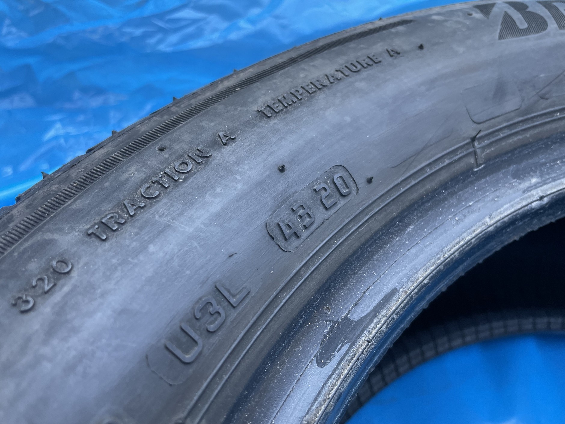 Używana letnia opona, oznaczenie daty produkcji opony