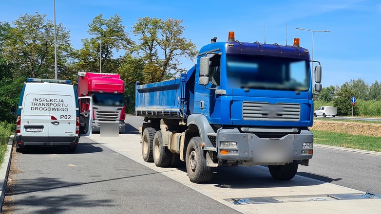 Wywrotka podczas kontroli ITD