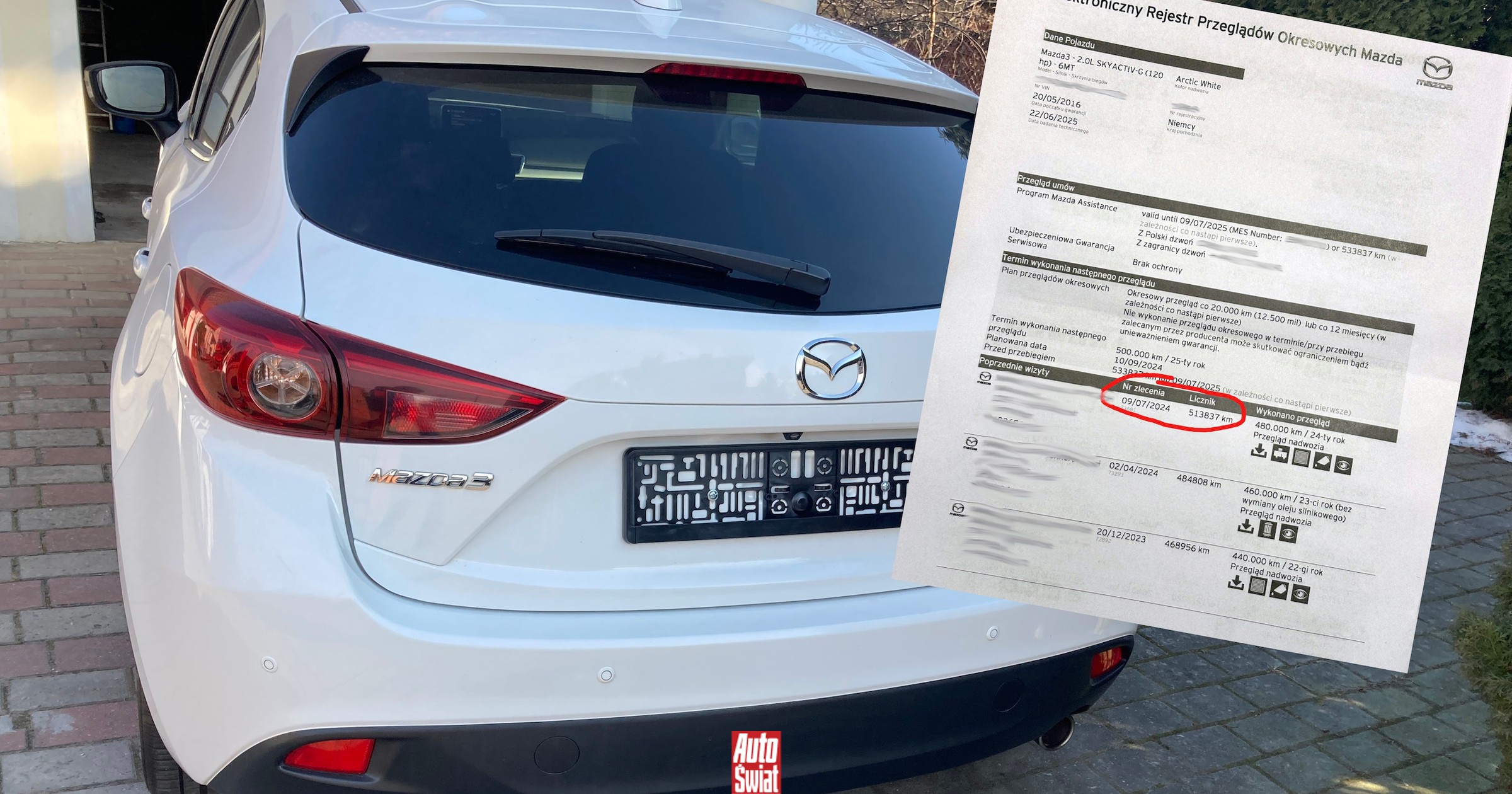 Kupił Mazdę od handlarza i pojechał na pierwszy serwis. "Przynajmniej 300 tys. km za mało"