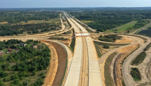 Budowa autostrady A1 na wysokości Częstochowy