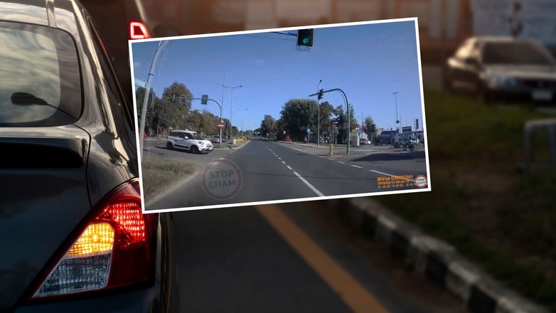 Taksówkarz nie zatrzymał się na skrzyżowaniu