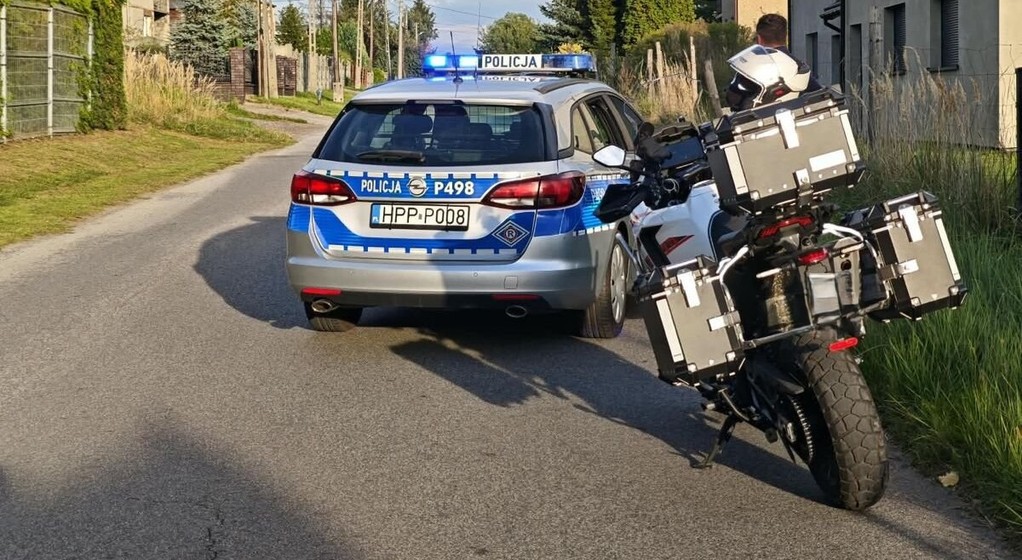 Policyjny pościg za motocyklistą (Wymysłów; wrzesień 2026 r.)