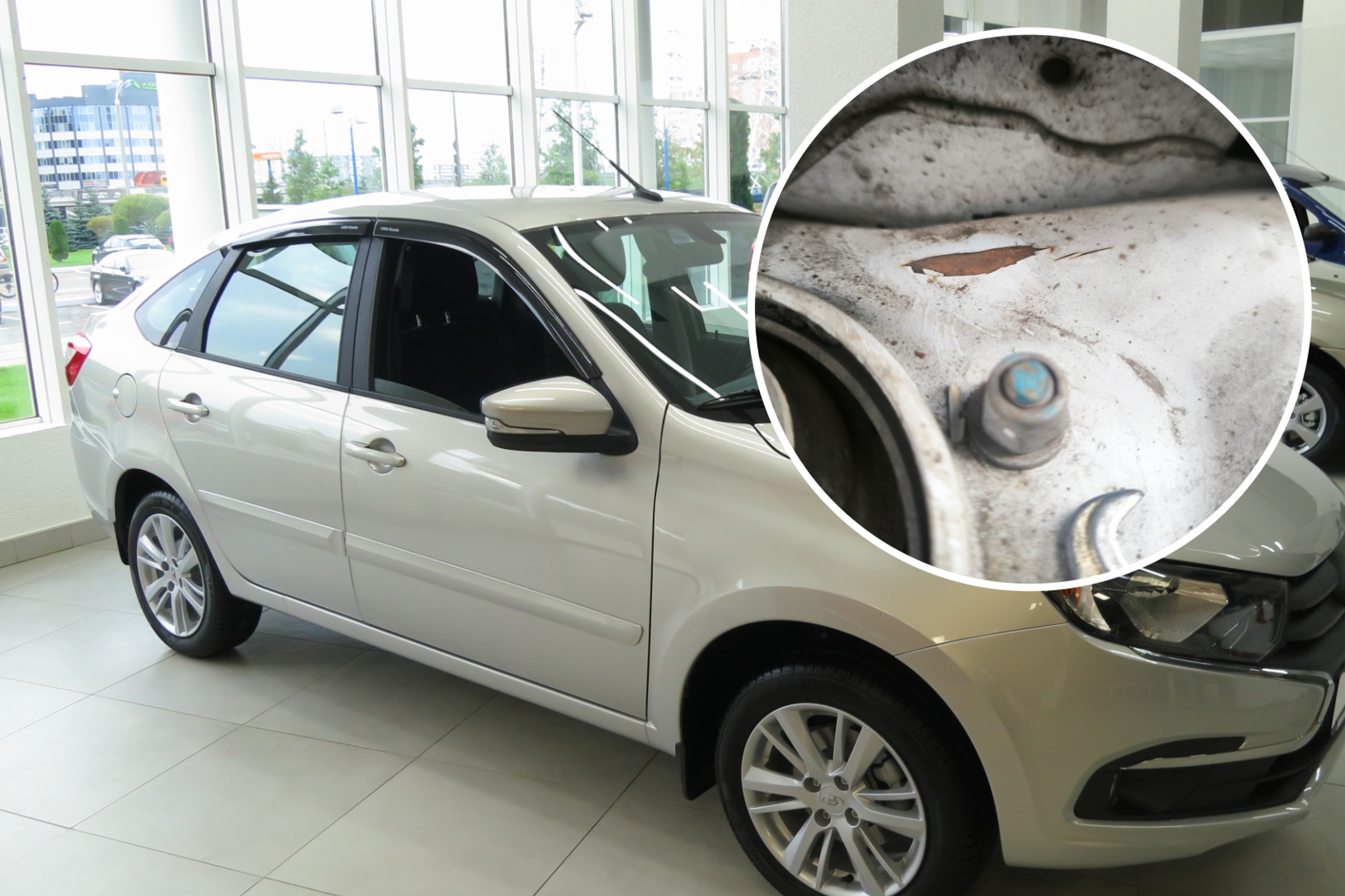 Rosjanie pokazali jakość "wojennych" Ład. Czteroletnie auto już rdzewieje