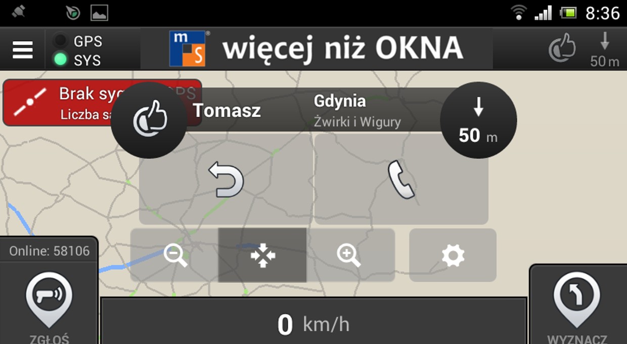Nowy Yanosik: Autostop