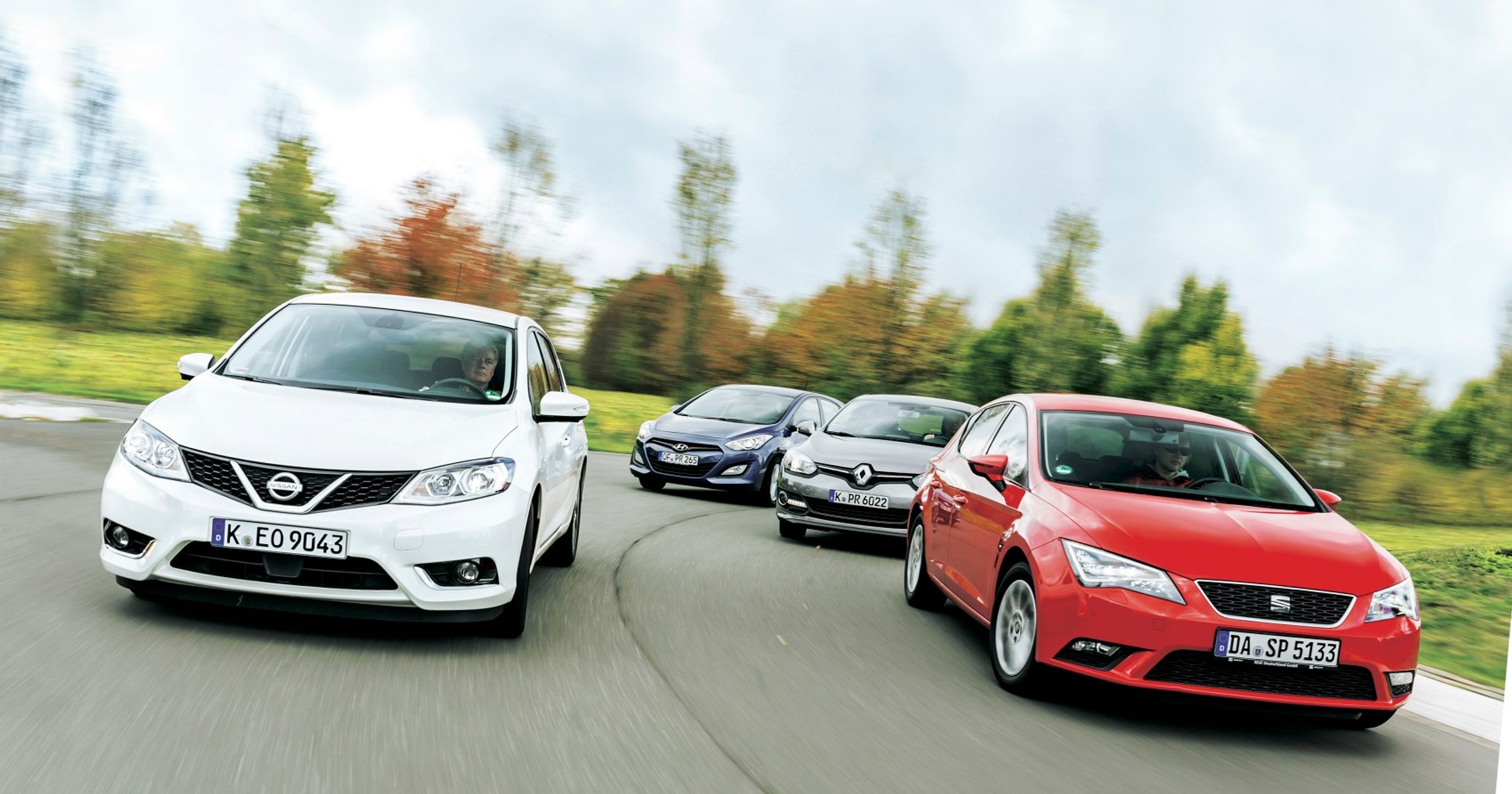Nissan Pulsar kontra Hyundai i30, Renault Megane i Seat Leon