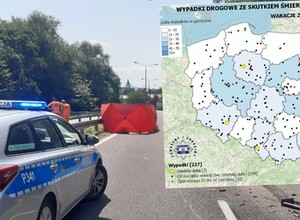 Na wakacyjnej mapie wypadków drogowych robi się czarno. Gorzej niż przed rokiem?