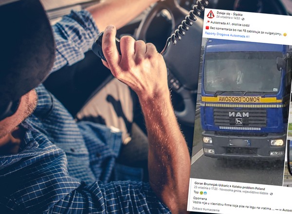 Rozłożył się jak na tapczanie i prowadził ciężarówkę [WIDEO]