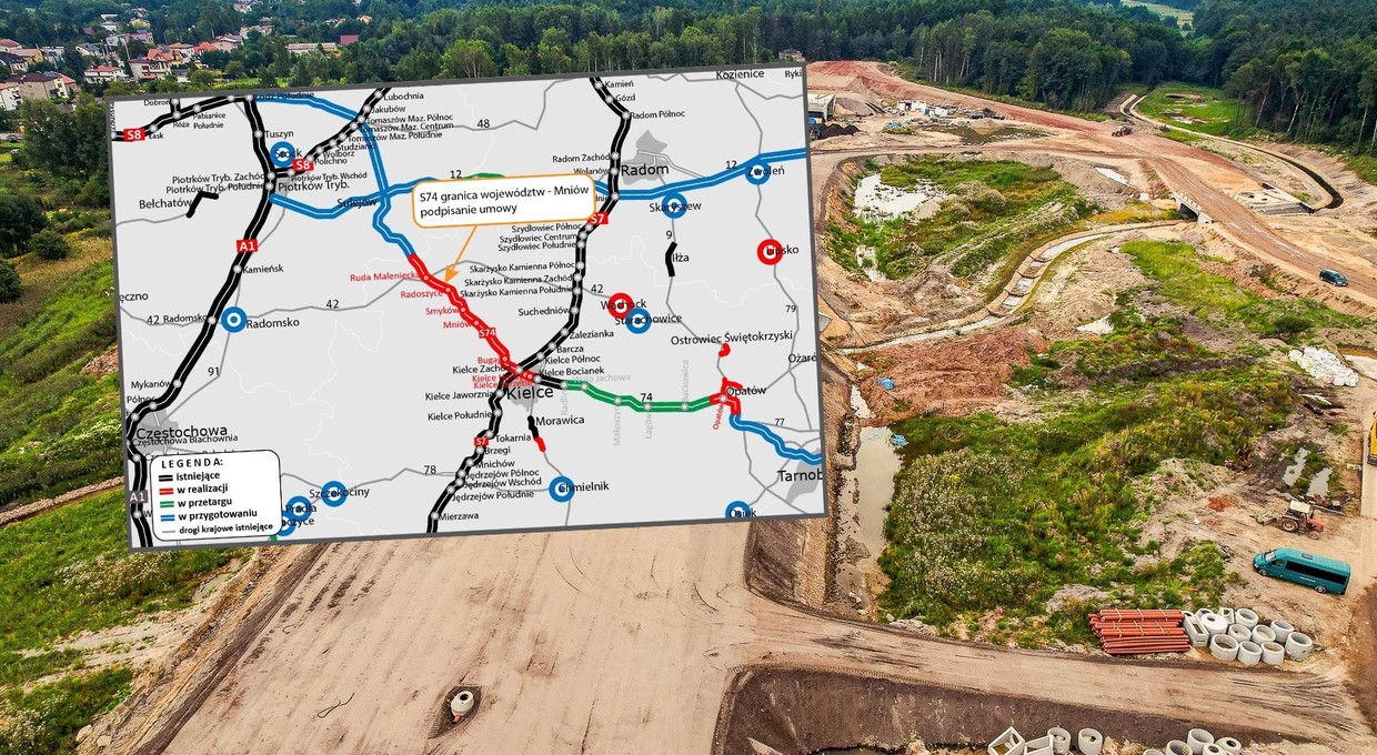Droga S74 połączy województwa. Najdroższa inwestycja w regionie "klepnięta"