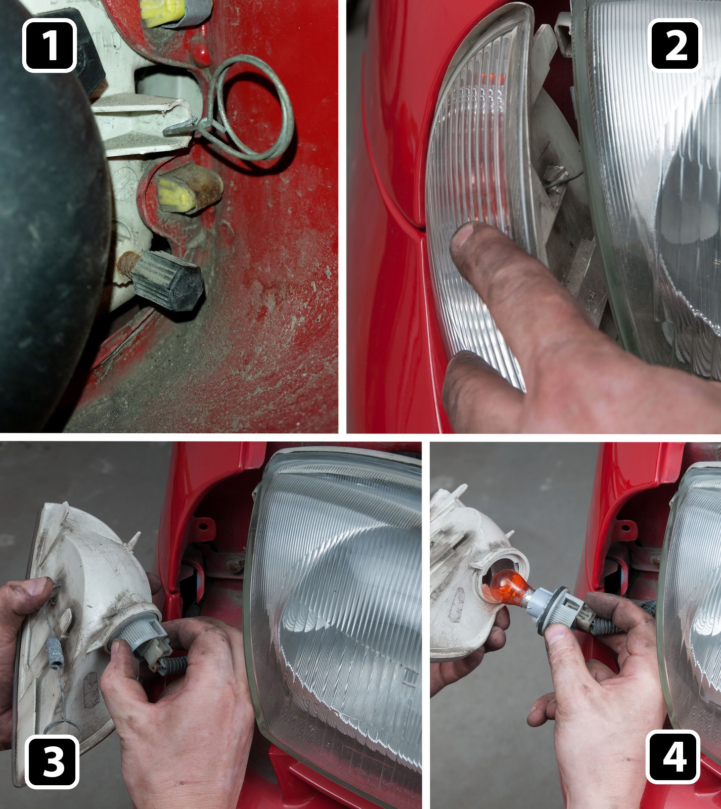 Wymiana żarówki w kierunkowskazie