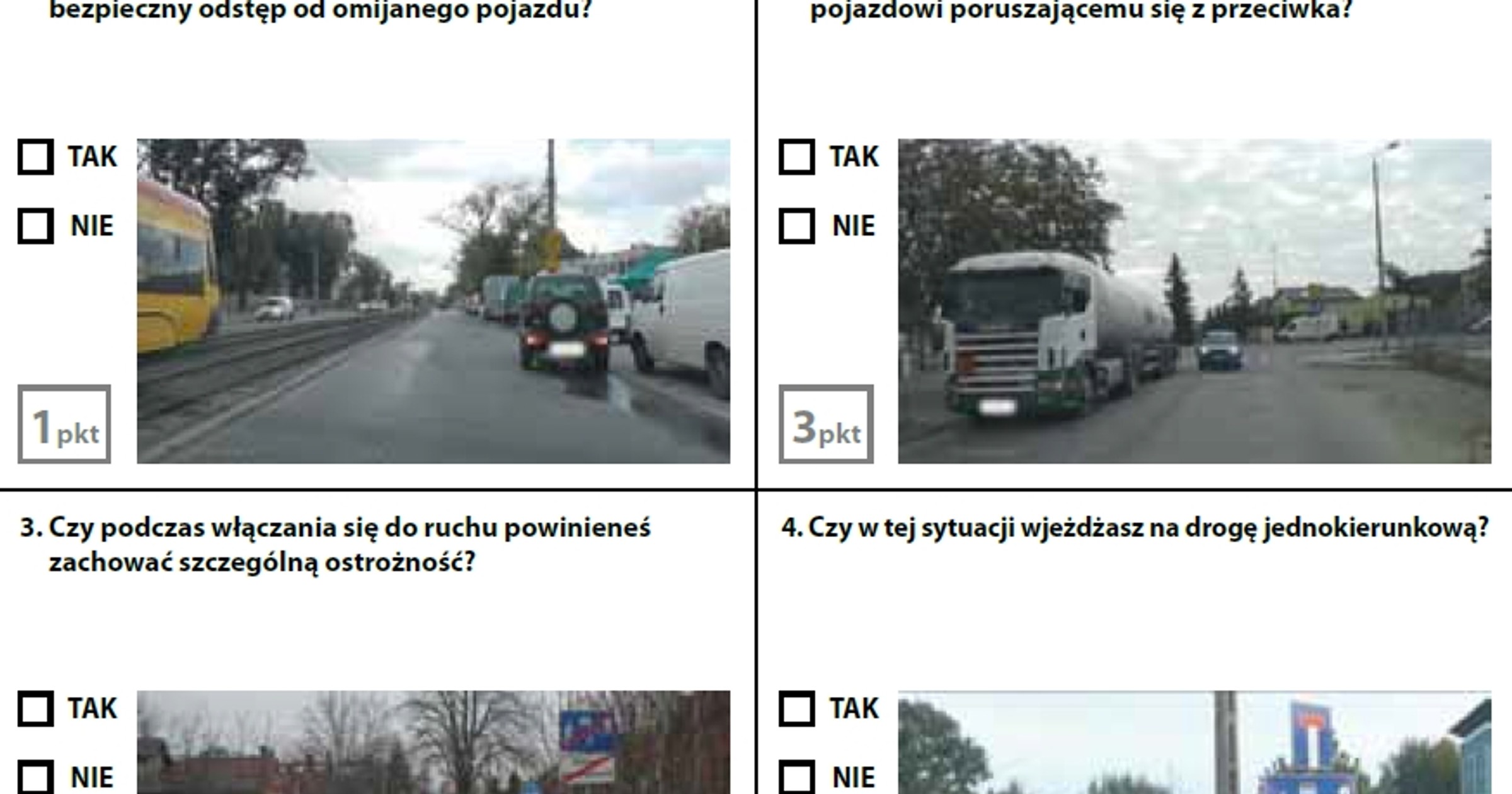 Egzamin teoretyczny na prawo jazdy - zestaw 4