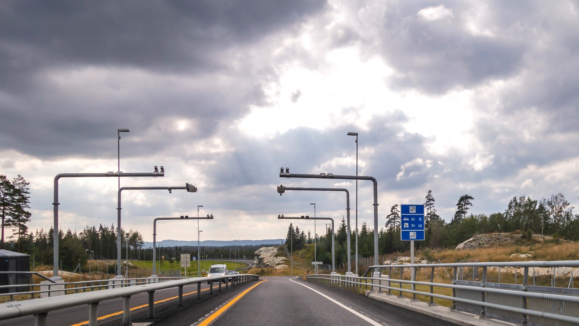 Wjazd na płatny odcinek drogi w Norwegii