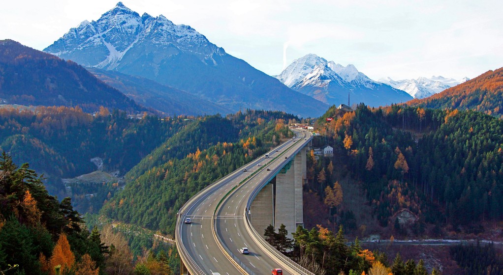 Autostrada w Austrii przez przełęcz Brenner