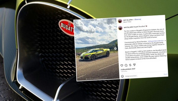 Unikatowe Bugatti Brouillard uchwycone na drodze