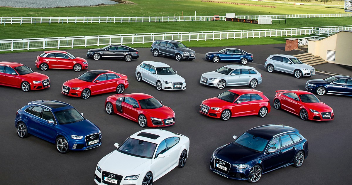 Gama modelowa Audi: od segmentu B po F.