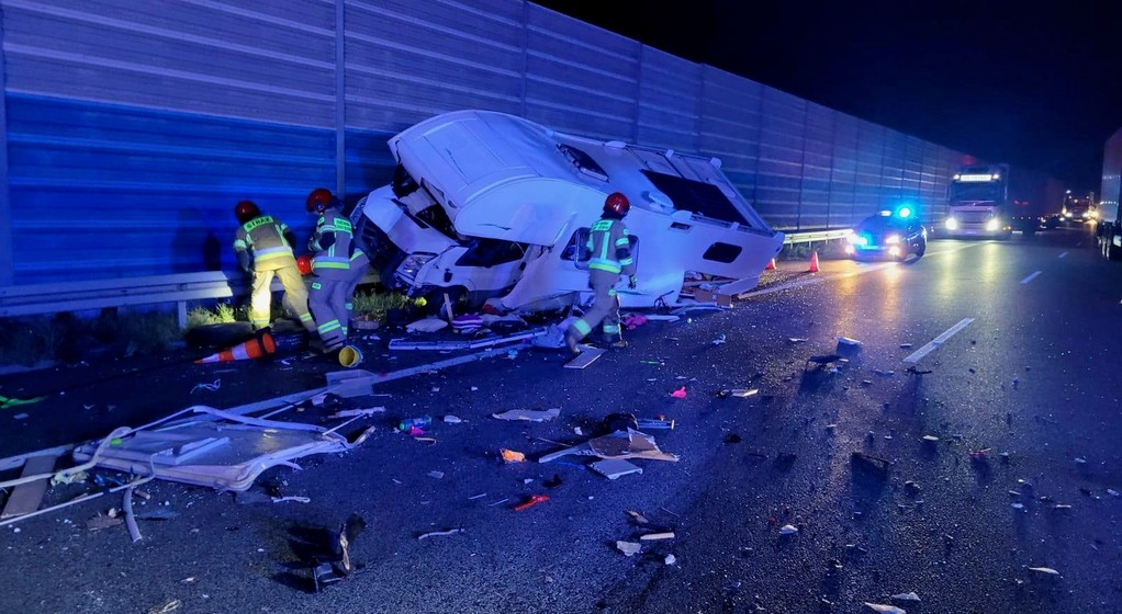 Wypadek na autostradzie A2