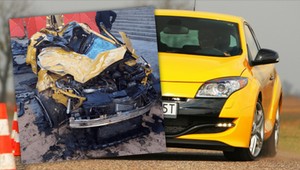 Tragiczny wypadek w Krakowie. Kierowca rozbitego Renault Megane R.S. był pijany